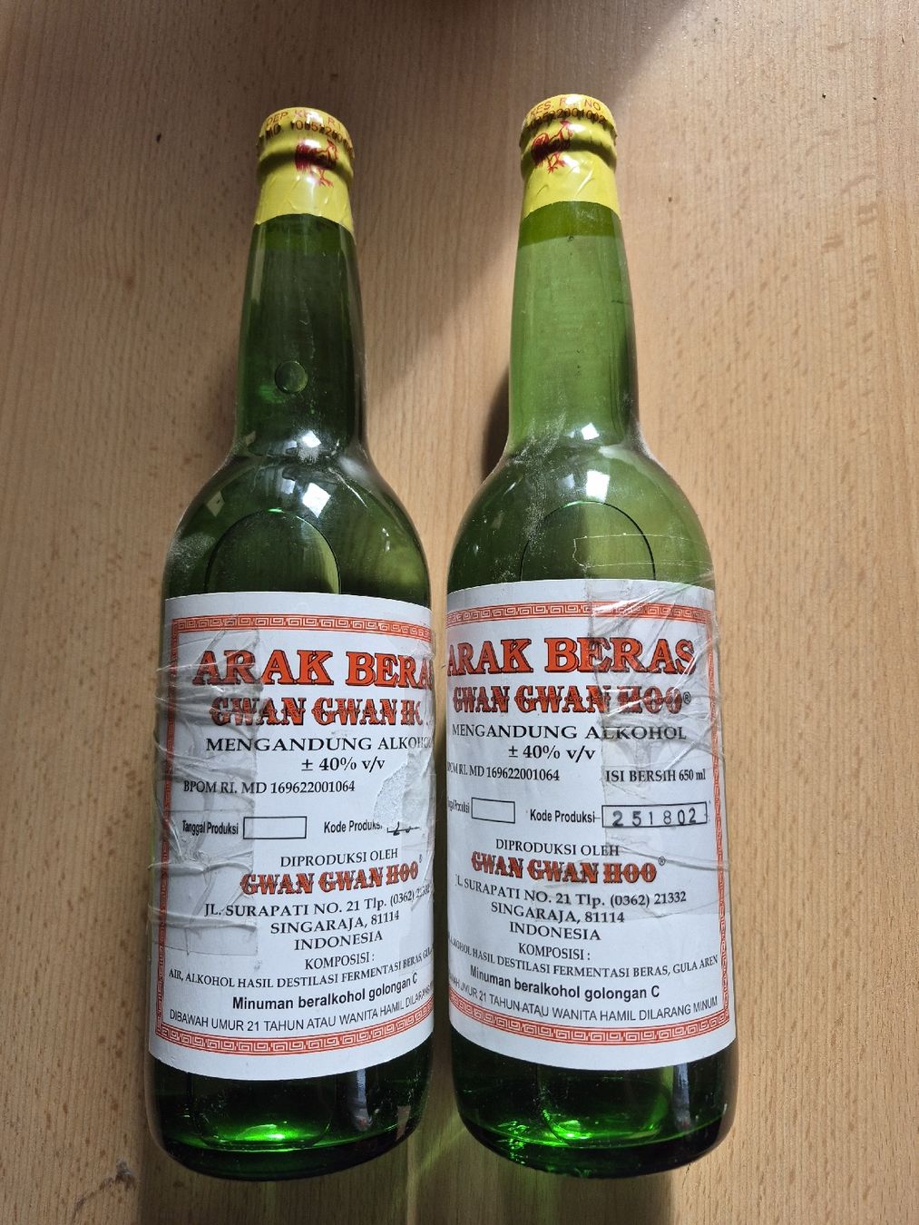 Spiritueux: 2 Flaschen Arak aus Bali – Neuf (Voir description) à Rorschach par Deepblack89