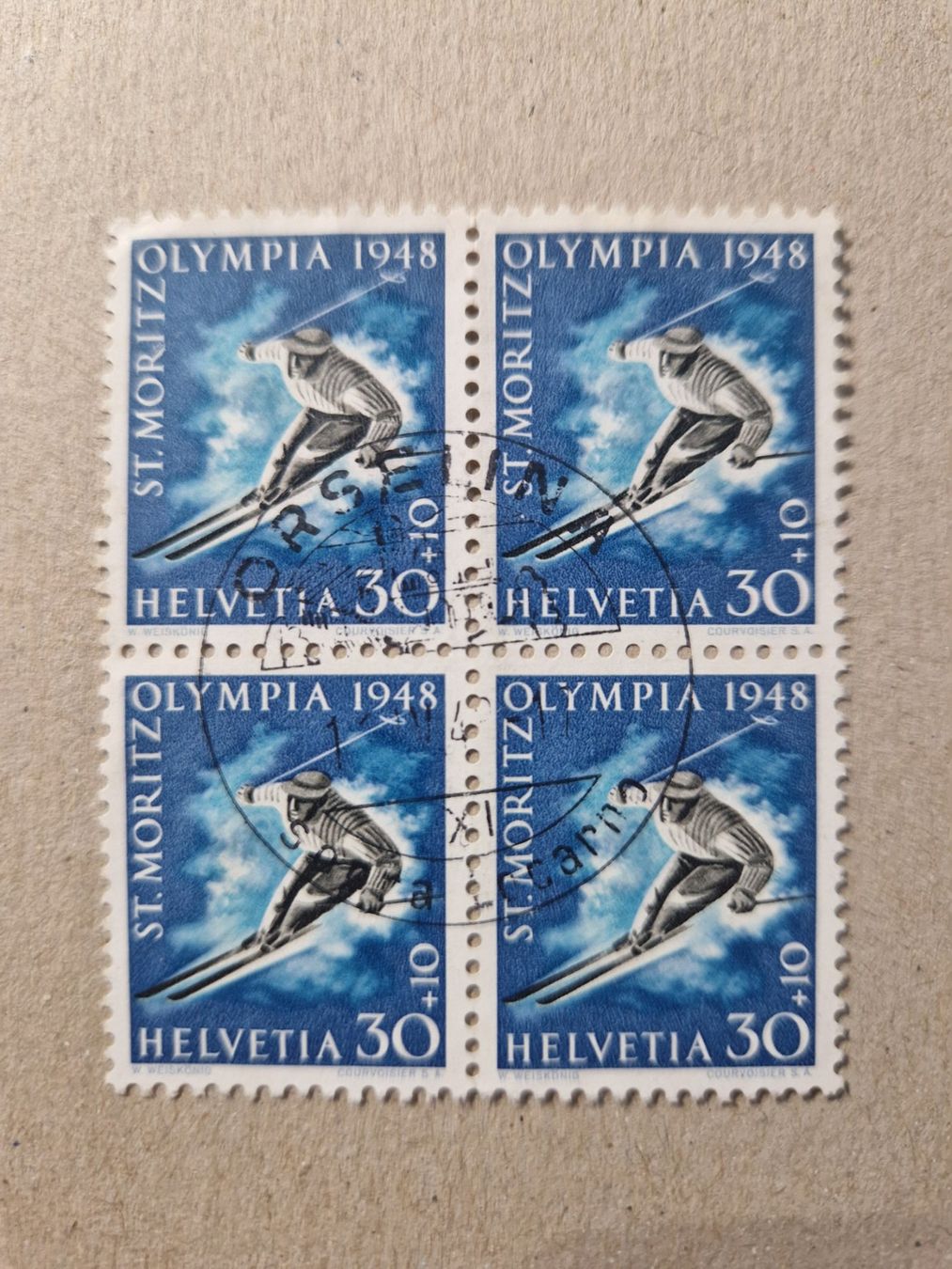 Tutti i francobolli: W 28w  4 block gestempelt Orselina – Usato da Bouveret venduto da hckoala