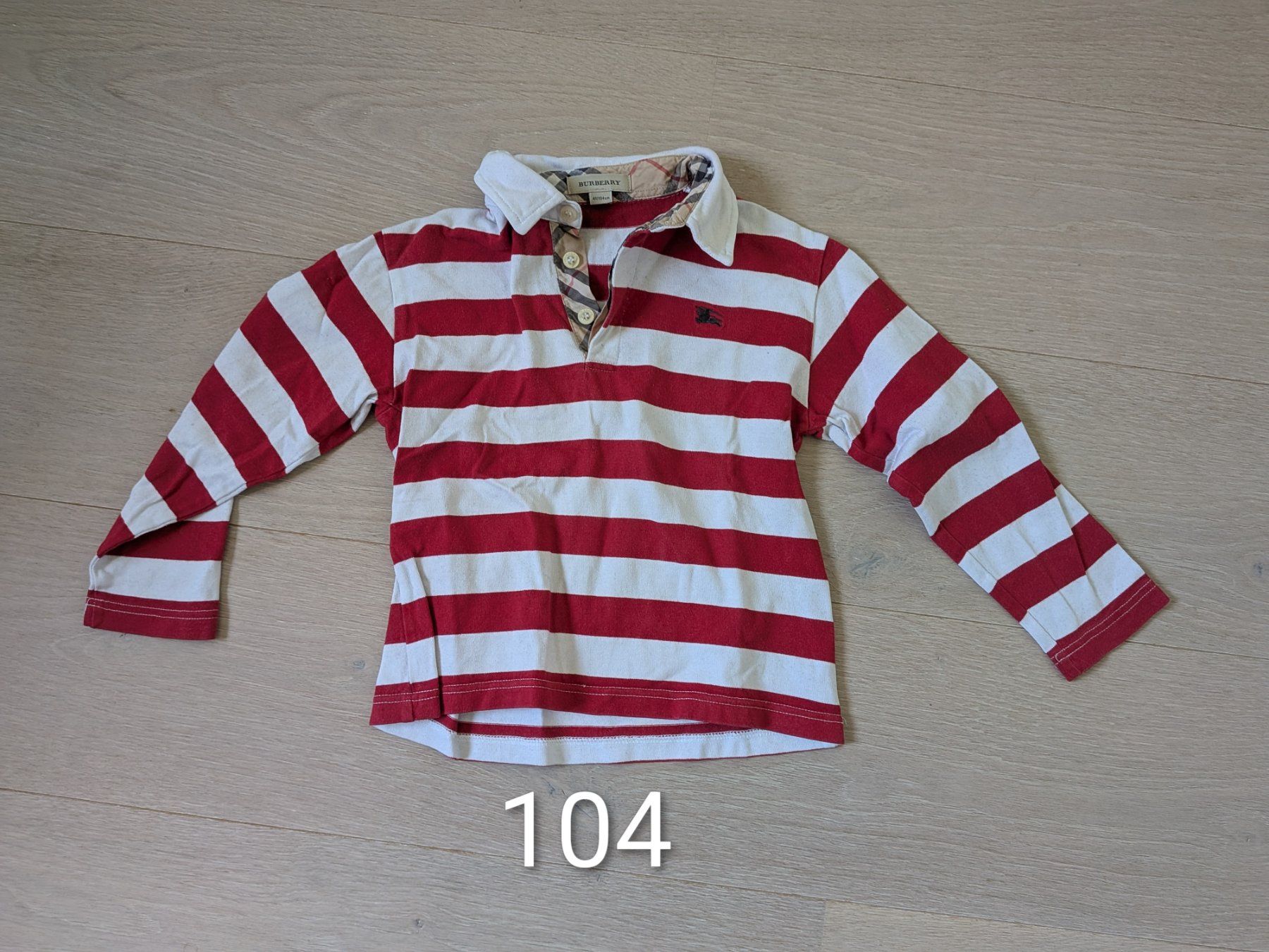 Burberry Maglioni & Felpe: Burberry Langarm-Polo gestreift | Gr. 104 – Nuovo (secondo la descrizione) da Appenzell-Steinegg venduto da ramostof