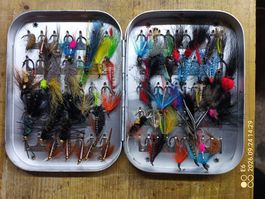 Grosses Fliegen+Streamerlot in  Wheatly-Box Top !