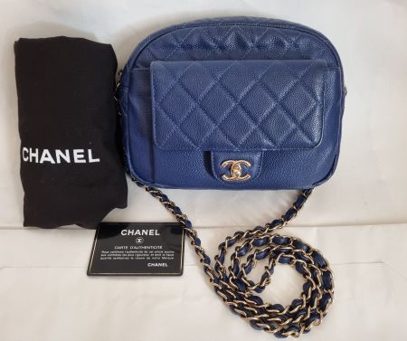 Chanel Camera Caviarskin Leather