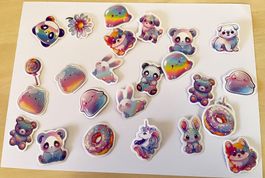 Süsse Tiere Sticker Set 25 Stk.