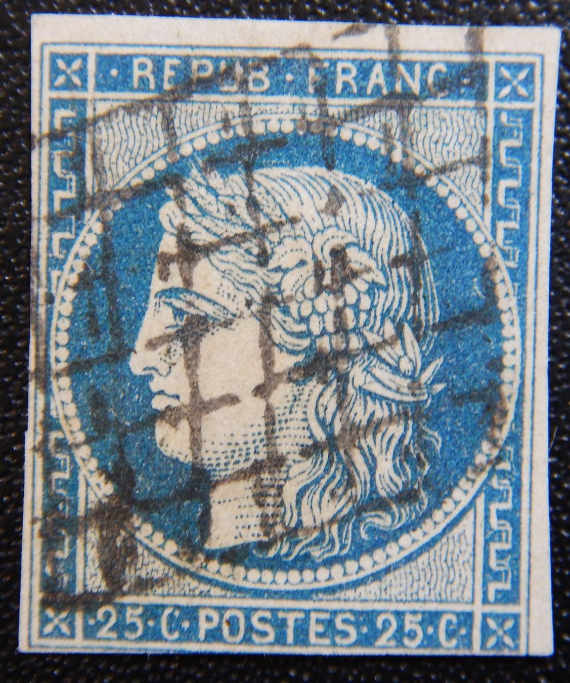 Alle Briefmarken: Frankreich Kat. 4a gest. 1850 Kat. 35 Euro – Gebraucht aus Zürich von Muehlekauf