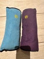 Gurtpolster Set blau und lila gebrauchter Zustand