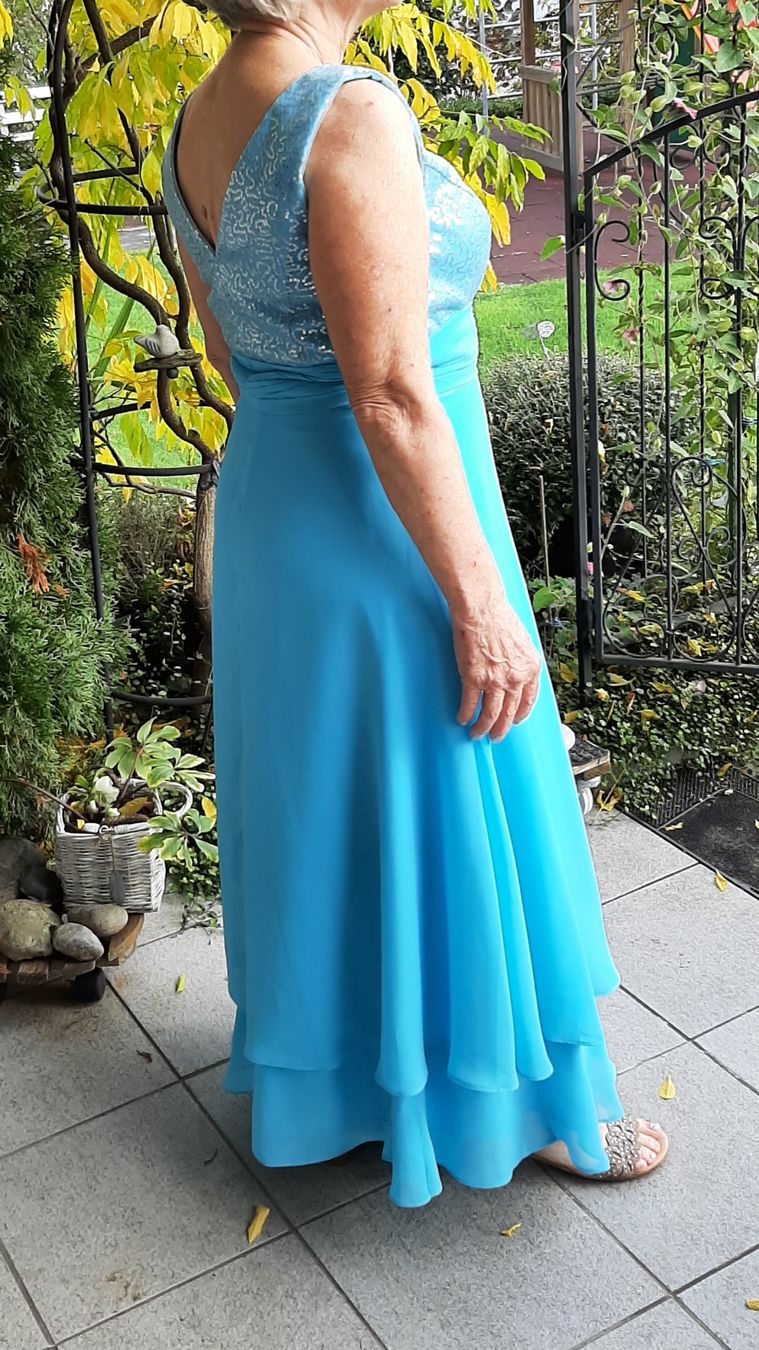 JJ’s House Kleider: Elegantes Abendkleid mit Pailletten Chiffon Gr.38 – Gebraucht aus Hochdorf von Amazone0 1