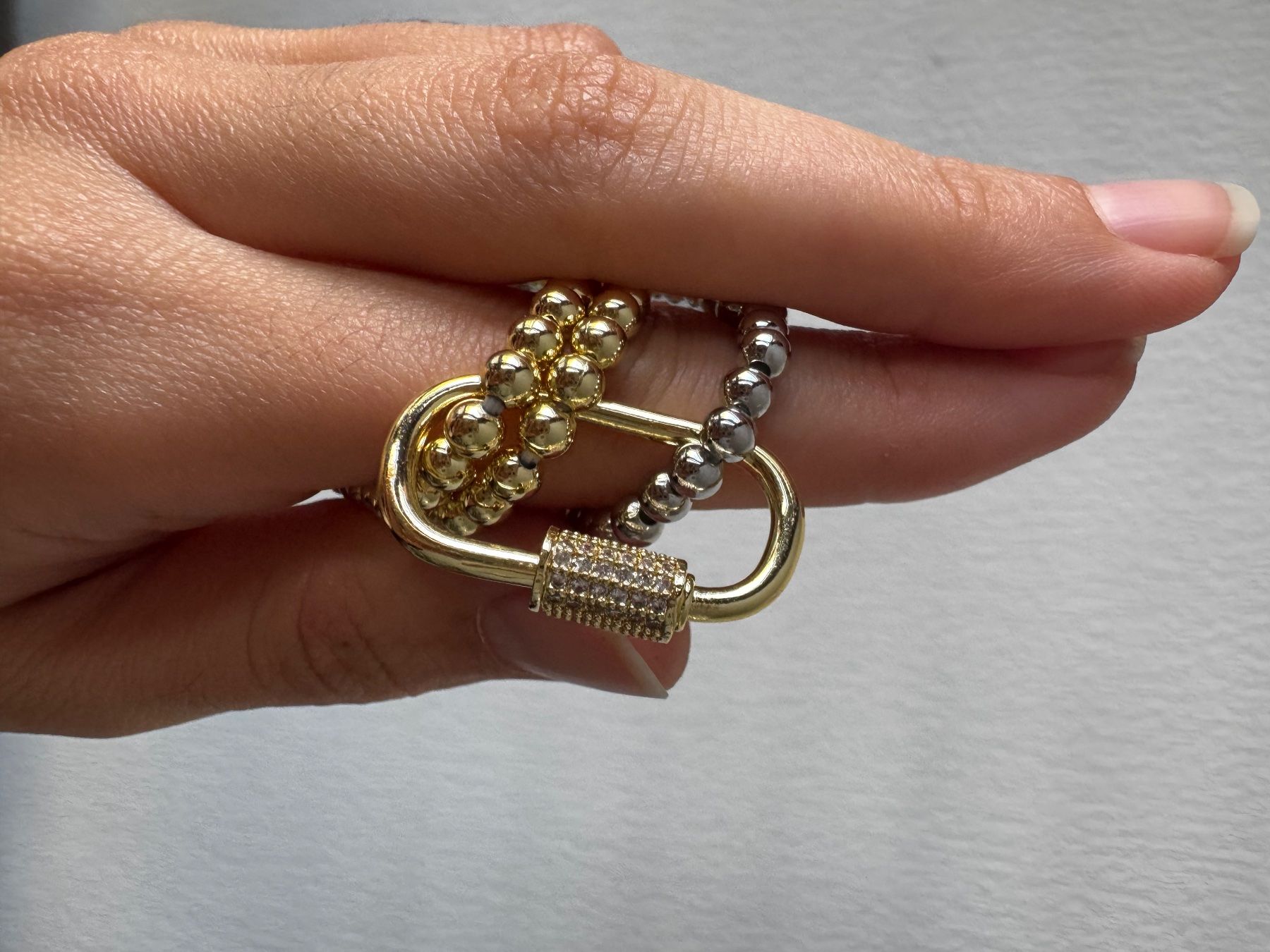 Bracciali & Braccialetti: Bracelet doré à perles, superposable, avec breloque – Nuovo e nell'imballaggio originale da Lausanne venduto da msh_zg5n 4