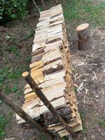 1 Ster Brennholz Tanne 33cm, frisch von Hand gespalten!