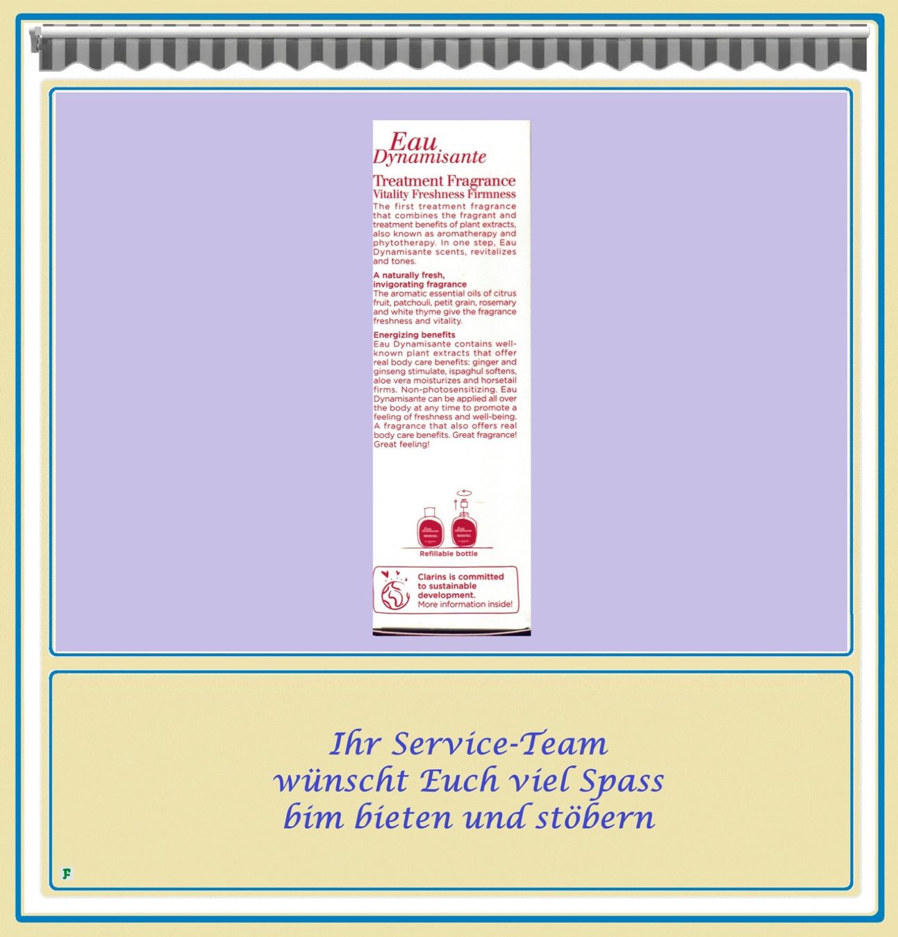 Clarins Profumi & Eau de Toilette: CLARINS PARIS • Eau Dynamisante 100 ml – Nuovo e nell'imballaggio originale da Münchwilen TG venduto da FDOF_SHOP 5