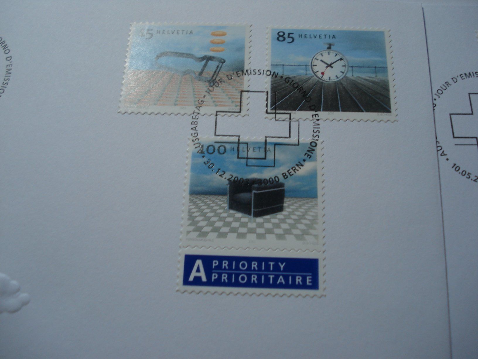 Alle Briefmarken: 5 FDC Dauermarken, Selbstklebend um 2004 – Gebraucht aus Niederwil AG von morostahu 1