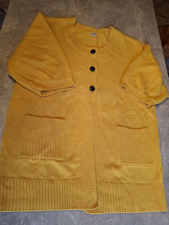 Jaquette - cardigan jaune moutarde taille 40