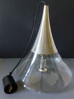 Vintage Design Lampe Glas Silber Limburg (Stil Flos Artemide