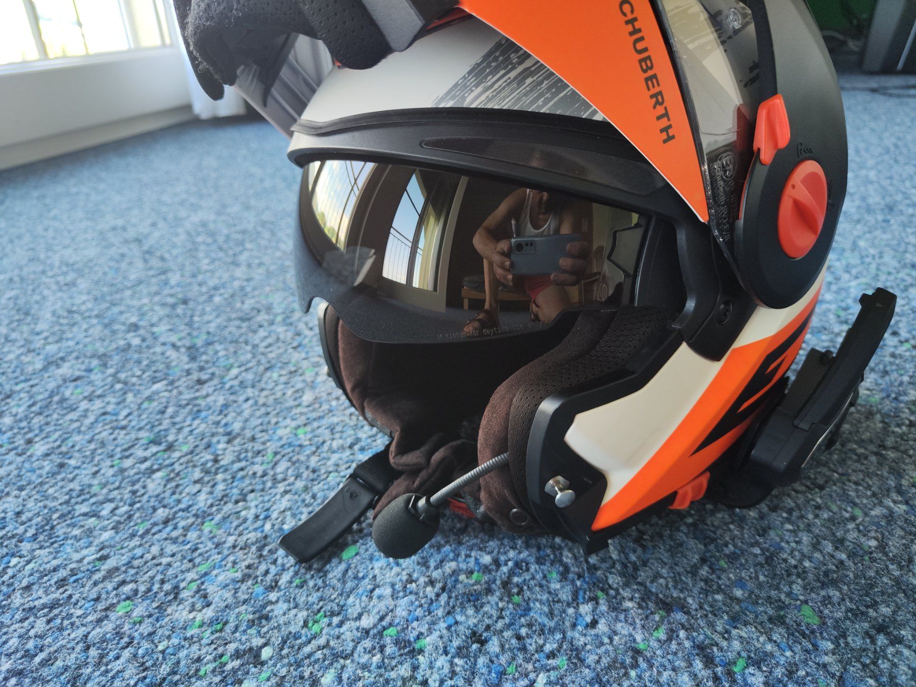 Helme & Visiere: Schuberth E1 Helm  M(57) mit Sena 30K – Gebraucht aus Heiden von fierecar 3