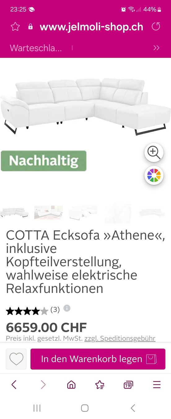 Divani: ECKSOFA ATHENE LEDER – Usato da Zürich venduto da Jagoda7