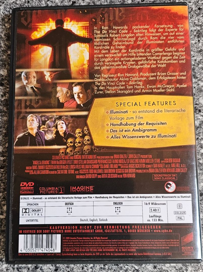 Alle DVDs: ILLUMINATI mit Tom Hanks/ DVD – Gebraucht aus Geuensee von jes_9xyk 1