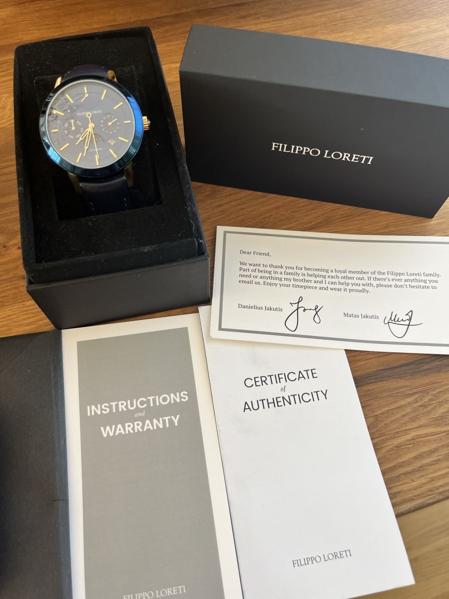 Uhren: Filippo Loreti Venice Blue Gold Automatic – Neu (gemäss Beschreibung) aus Mönchaltorf von Drammer 6