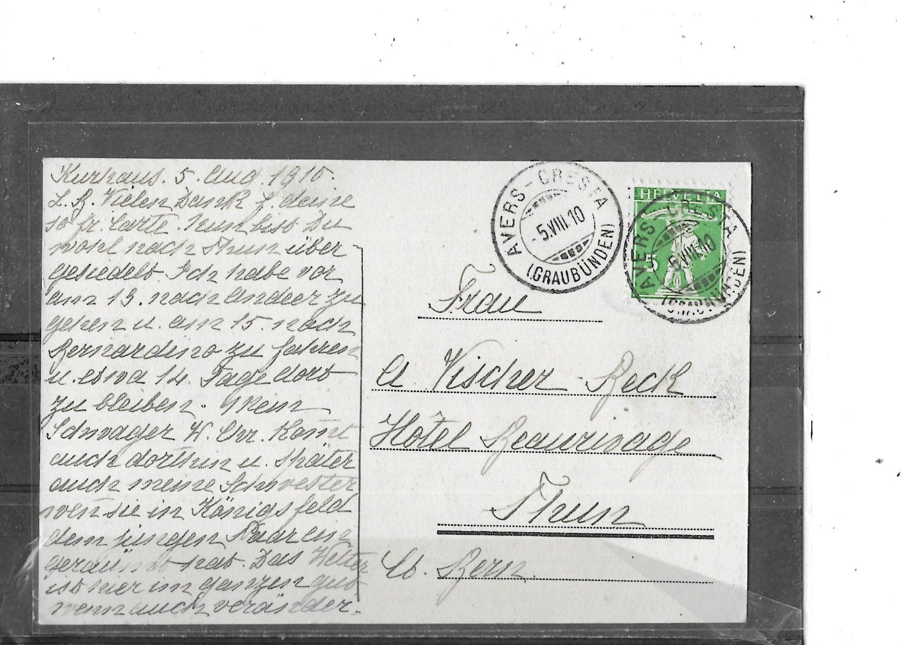 Cartes postales: GR Talkirche bei Cresta 1910 – D'occasion à Schocherswil par Wilare 1