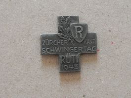 Abzeichen Kantonal Schwingfest Schwingen Rüti ZH 1943
