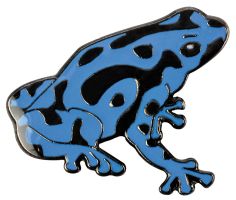 Pin "Pfeilgiftfrosch" blau *Ausverkauf*