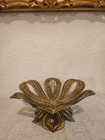Dekorative Messingschale in Blumenform goldfarben - Vintage