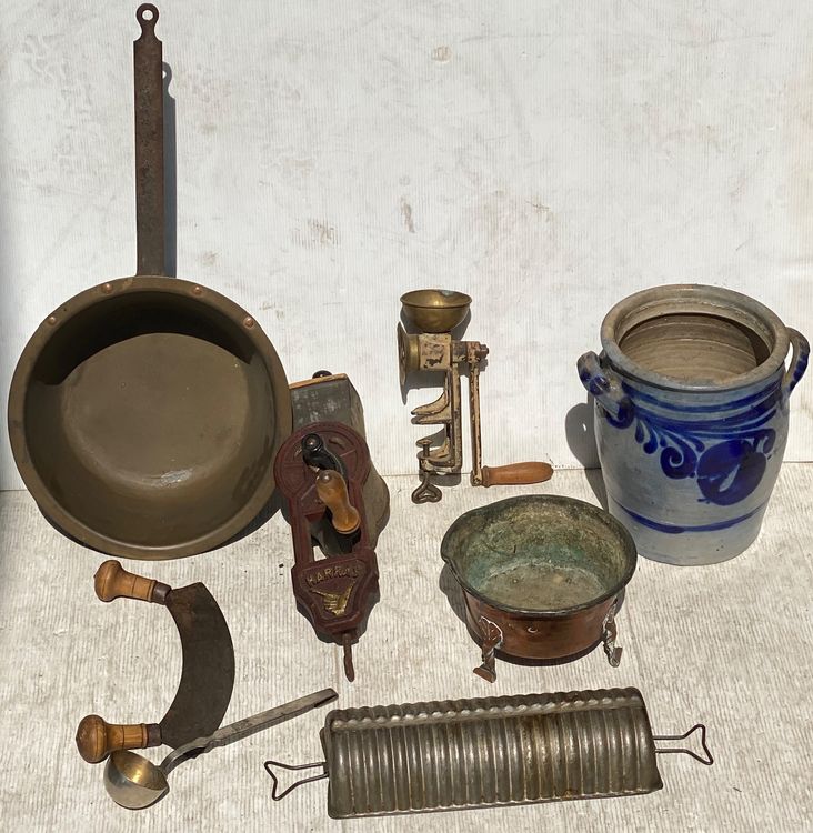 Bäuerliches Gerät, Kochgerät: 1 Lot von total 8 Objekten (Gebraucht) in ...