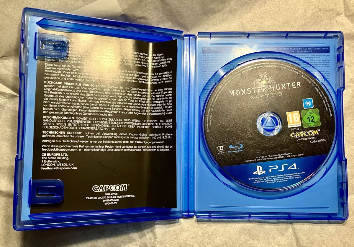 Capcom Giochi: Ps 4 Game Monster Hunter World – Usato da Hettlingen venduto da MissZotti 1