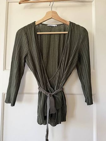 MNG PLISSIERTE WICKELBLUSE