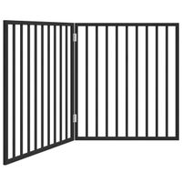 Barrière pour chien pliable à 2 panneaux Noir 160 cm Bois de
