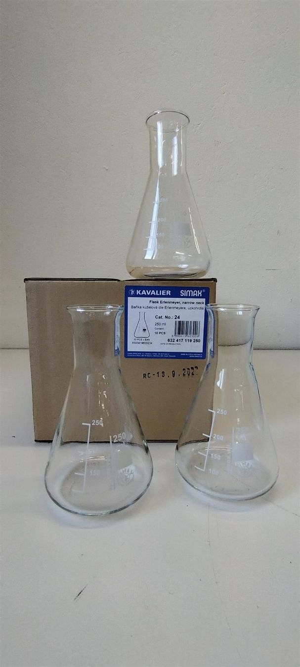Bicchieri: Erlenmeyerkolben 250ml Enghals – Nuovo (secondo la descrizione) da Niederdorf venduto da LeptonAG_Labor 2