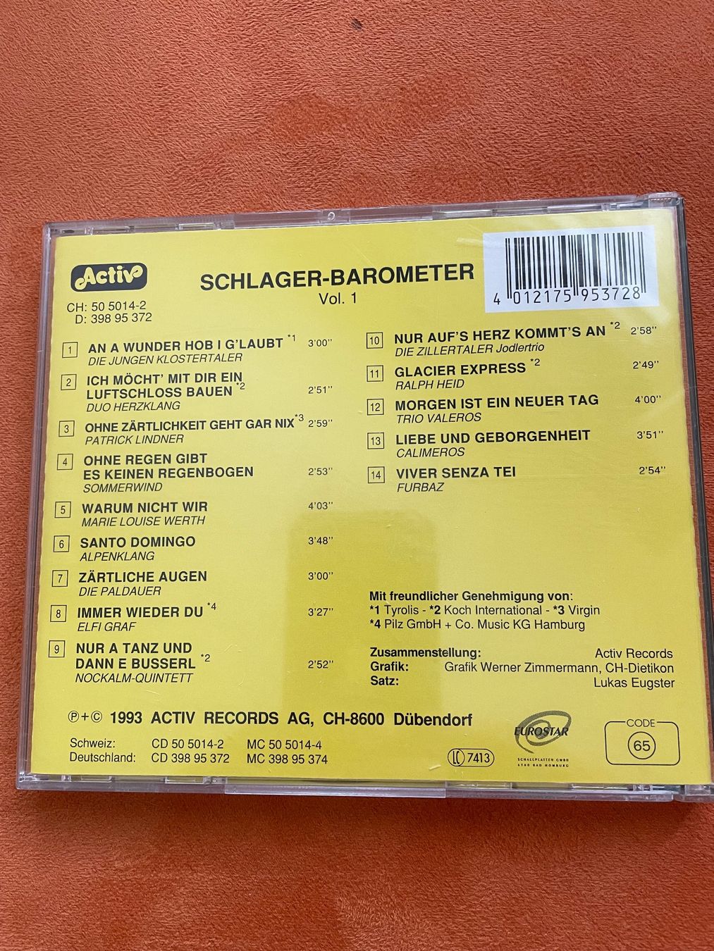 CD: Schlager Barometer Vol. 1 CD – Usato da St.Gallen venduto da Korb0 1