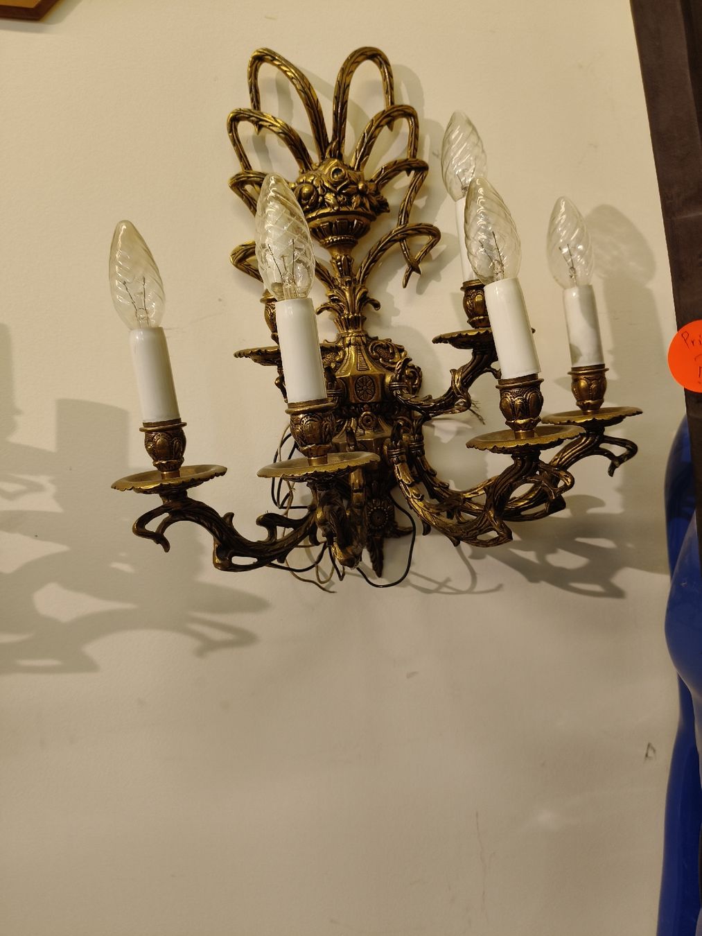 Lampade: Italian Brass wand Lampe, 1950s – Usato da Zwingen venduto da inf_2blh 2