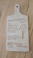Holzbrett, Schneidbrettchen mit Geburtstagsrezept