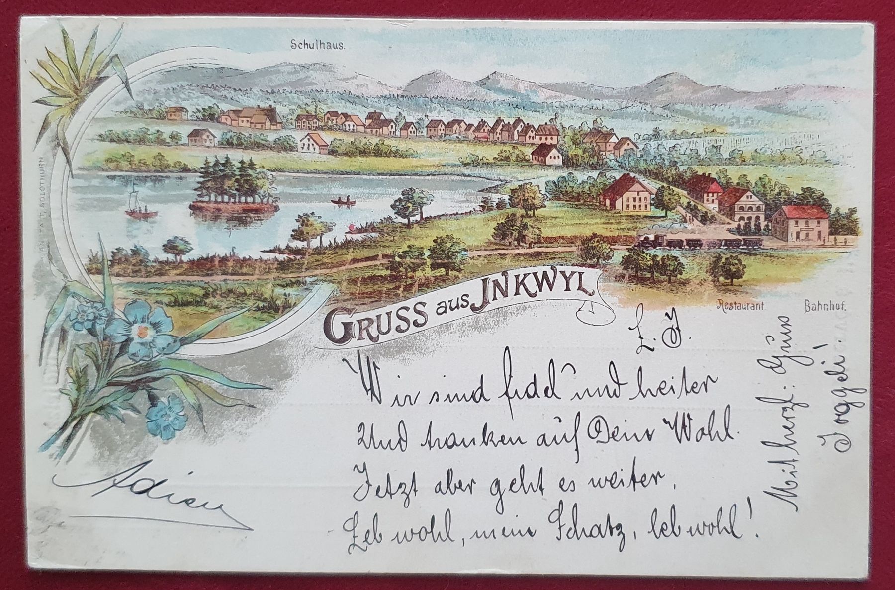 Cartoline postali: Gruss aus Inkwil 1898 – Usato da Kreuzlingen venduto da Rschweiz1