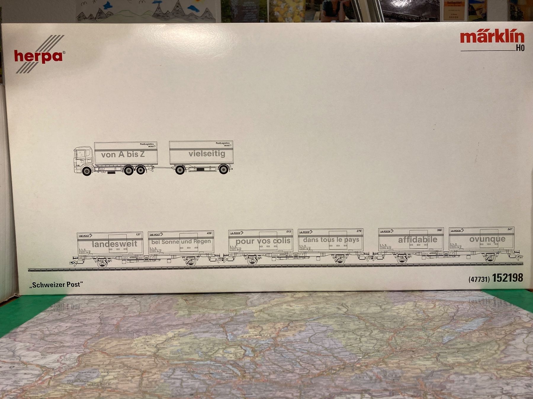 Trix Trains électriques: Schweizer Post Zug Herba mit Trix Re 4/4 I HO DCC – D'occasion à Jona par Bra-Aug 5