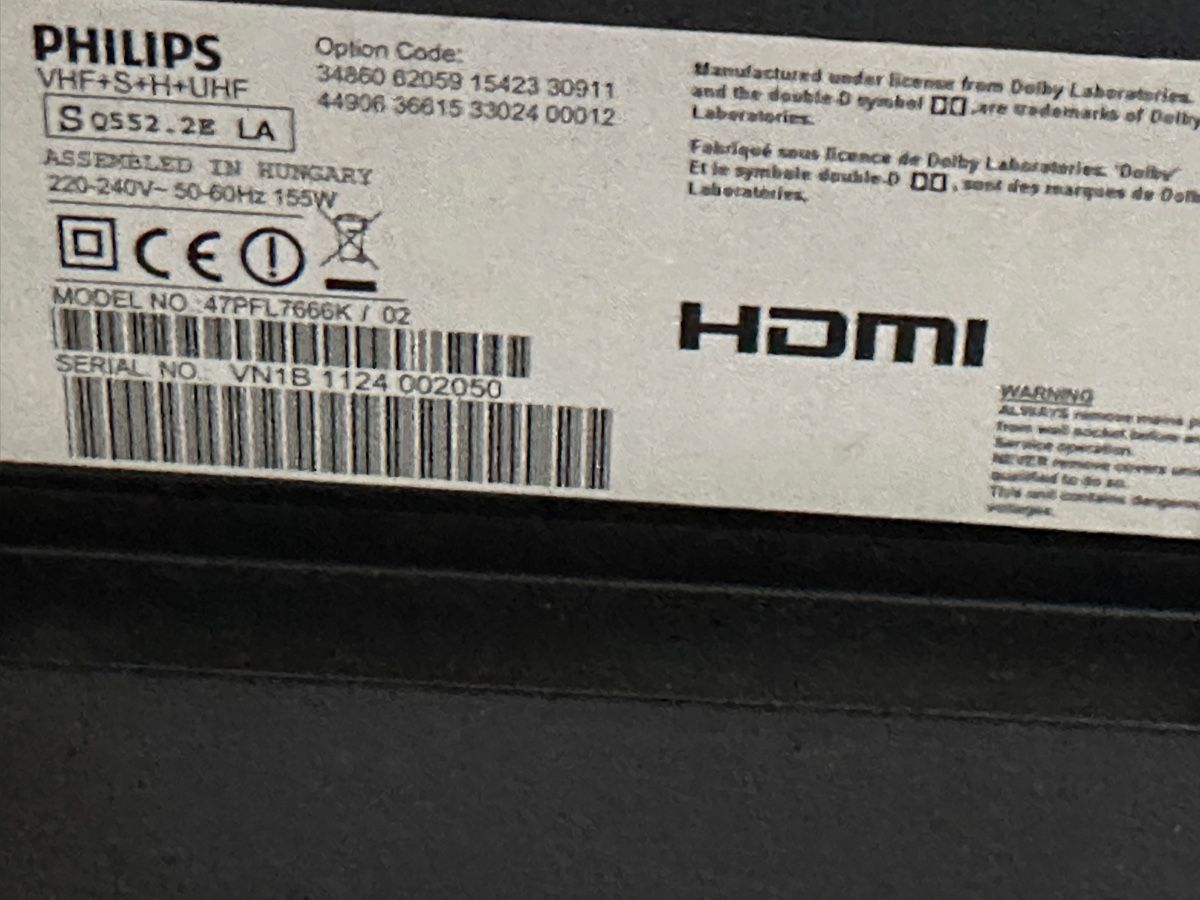 Fernseher: TV Philips 110x85cm – Gebraucht aus Russikon von twee555 3