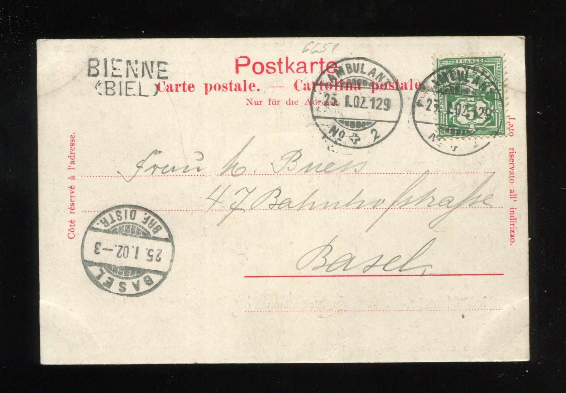 Cartoline postali: Biel-Bienne, Technikum – Usato da Aarau venduto da Elmaar41 1
