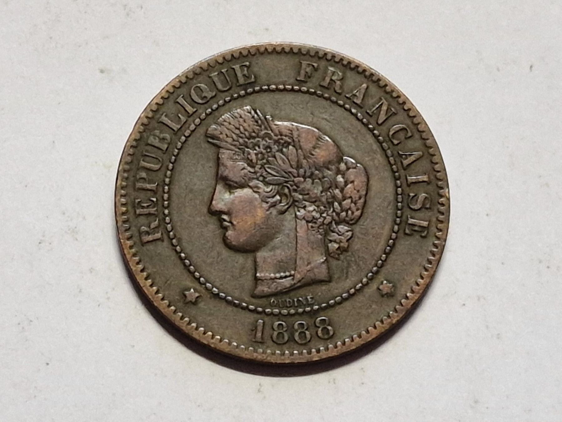 Tutti le monete: Frankreich 5- Cent 1888. – Usato da Zürich venduto da Moreira01 2