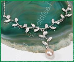 Süsswasser Zucht-Perlen Collier 925 Silber
