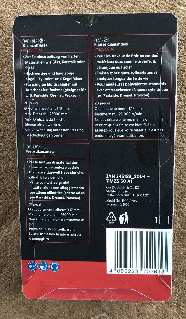 Parkside Tutti gli attrezzi: DIAMANTFRÄSER NEU & ORIGINALVERPACKT – Nuovo e nell'imballaggio originale da Ostermundigen venduto da Heavenmaus75 1