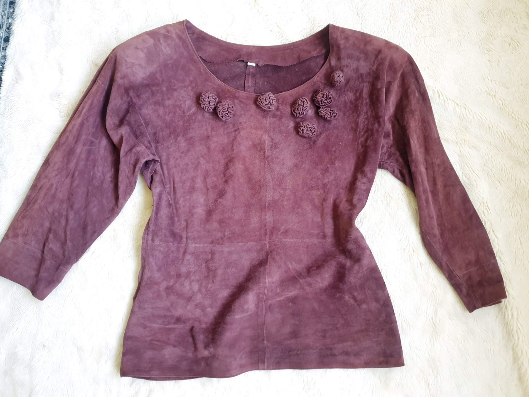 Tuniques: LEDER EINZELSTÜCK PULLOVER S 36 , TOP ZU JEANS ROCK HOSE – D'occasion à Elsau par the-colorful-side 5