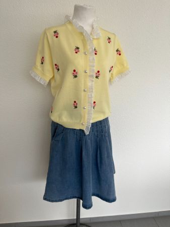 Jeans-Hose mit Top, Baumwolle, SET, NEU, Gr. S, NP 129.-