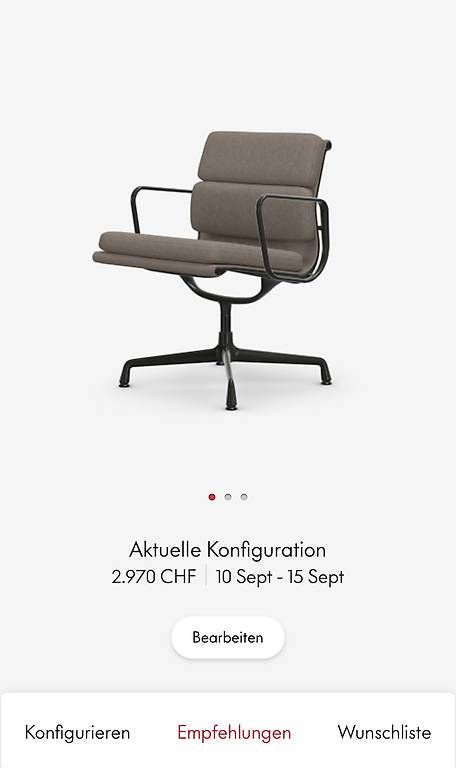 Vitra Sedie: Vitra Eames Soft Pad Chair EA208 – Usato da Bassersdorf venduto da ZentnerM 4