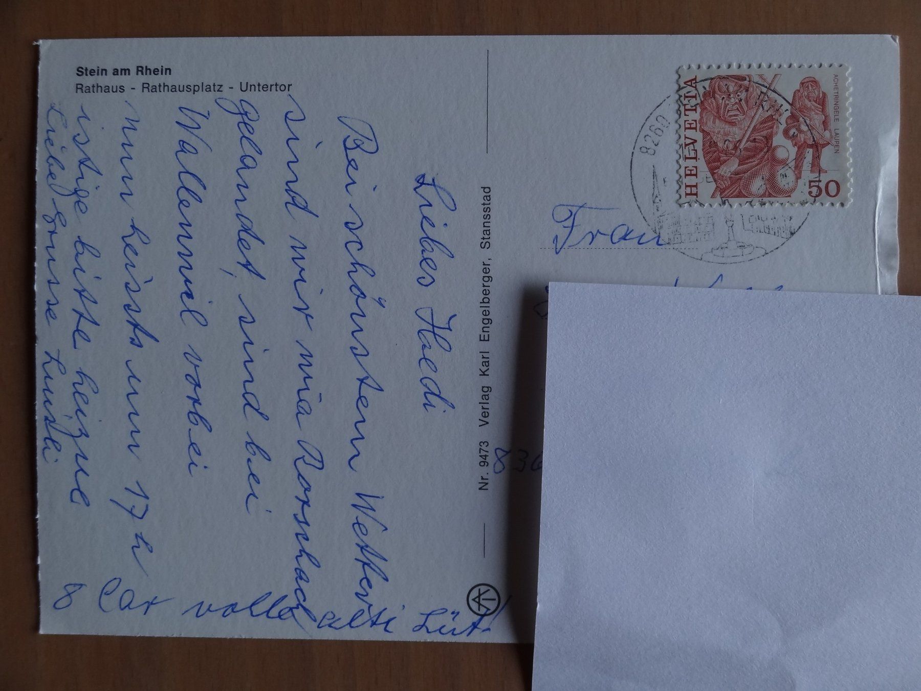 Cartoline postali: Stein am Rhein - Rathausplatz - Centrum – Usato da St Léonard venduto da Riglin 1