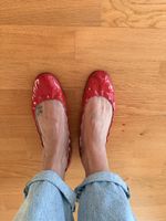 Dolce & Gabbana Red Patent Ballet Flats - Size EU 38 - Summe