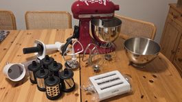 KitchenAid Artisan KSM 175 Küchenmaschine - Rot,viel Zubehör