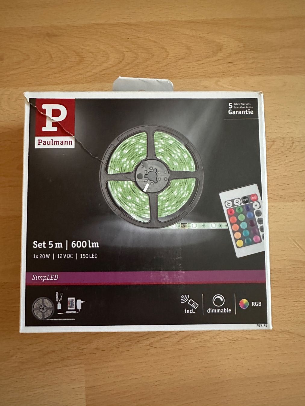 Ghirlande e barre luminose: Paulmann SimpLED Strip Set RGB | 20 W | 5 m – Nuovo e nell'imballaggio originale da Schwarzenburg venduto da mezulienka