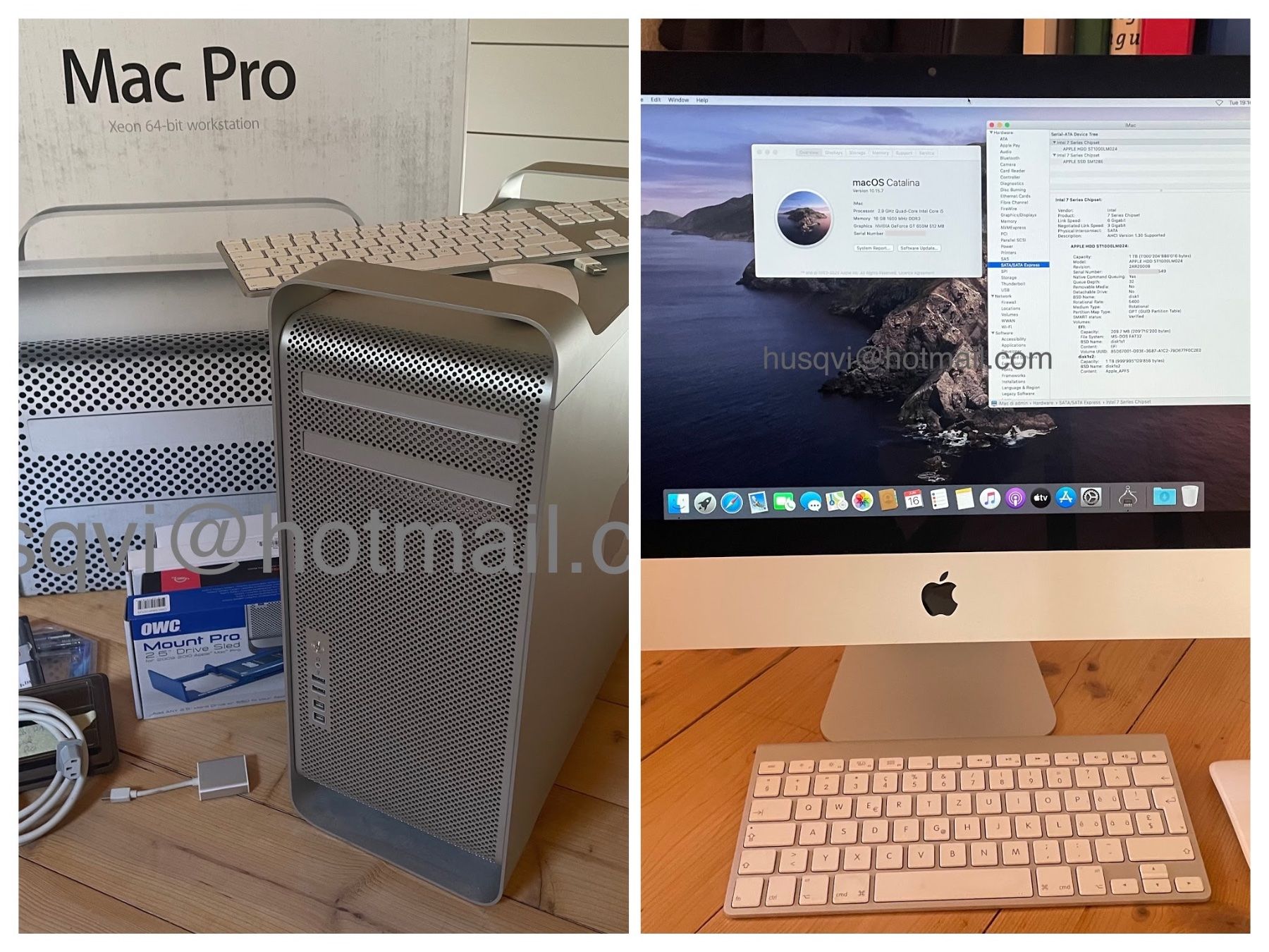 Apple PC: Mac Pro 5.1 + iMac (21.5-inch, Late 2012), two computers set – Usato da Salorino venduto da Husqvii