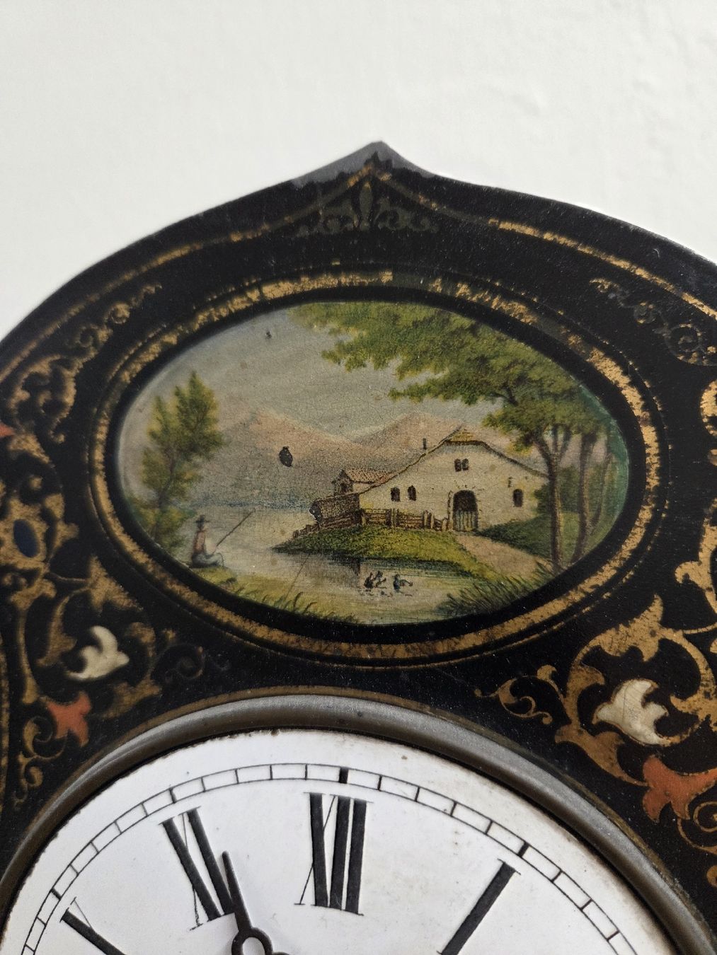 Stand- & Wanduhren: Antike Wanduhr,  bemalt – Gebraucht aus Dietikon von Allegra34 8