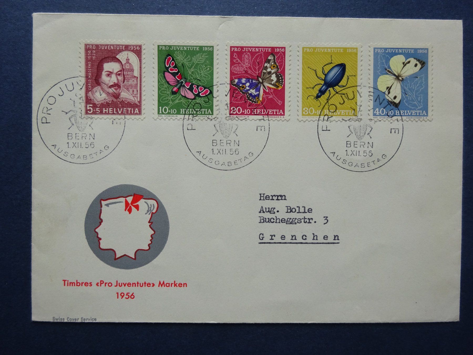 Tutti i francobolli: 1956 Pro Juventute FDC – Usato da Appenzell-Steinegg venduto da adi1975 4