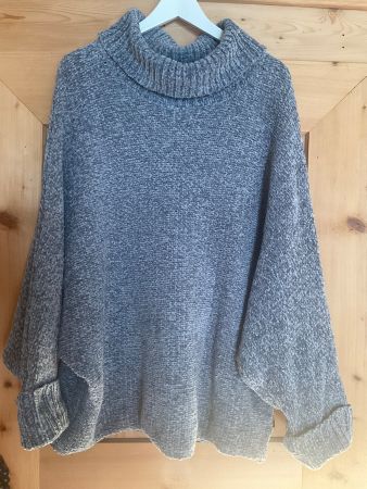 SOCCX TURTLE NECK ROLLKRAGEN PULLOVER GREY GRAU XL/XXL neu