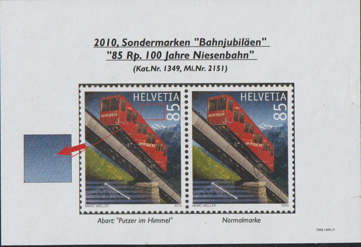 Tous les timbres: 2013 Abart 85 Rp. Roter Pfeil changé estampille – D'occasion à Crans-Montana par kira56 3